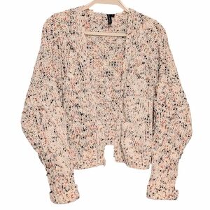 Moon & Madison Confetti Open Front Cardigan
